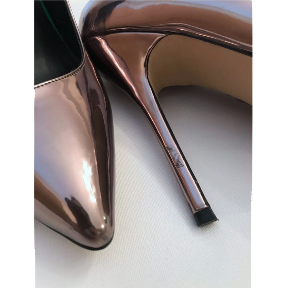 Metallic Pointed Toe Pumps - image 8
